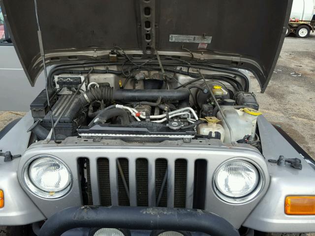 1J4FA49S02P706263 - 2002 JEEP WRANGLER / GRAY photo 7