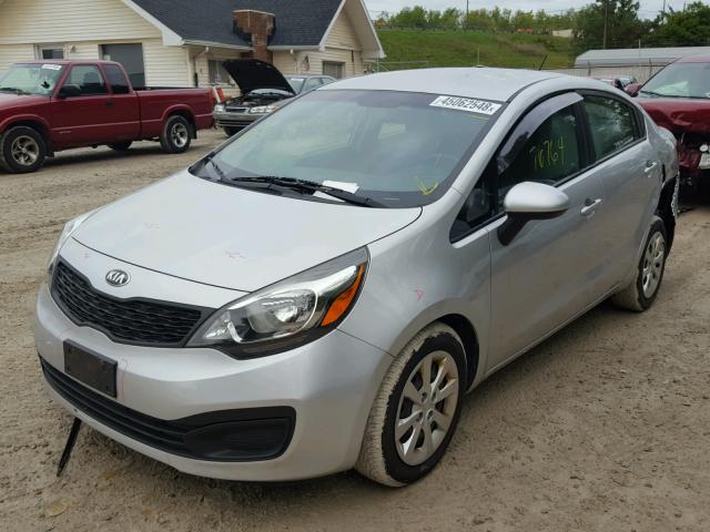 KNADM4A39D6222588 - 2013 KIA RIO LX SILVER photo 2