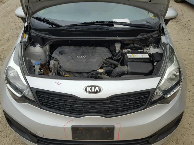 KNADM4A39D6222588 - 2013 KIA RIO LX SILVER photo 7