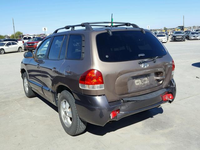 KM8SC13E36U038199 - 2006 HYUNDAI SANTA FE BROWN photo 3