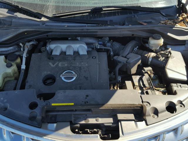 JN8AZ08W46W543011 - 2006 NISSAN MURANO SL SILVER photo 7