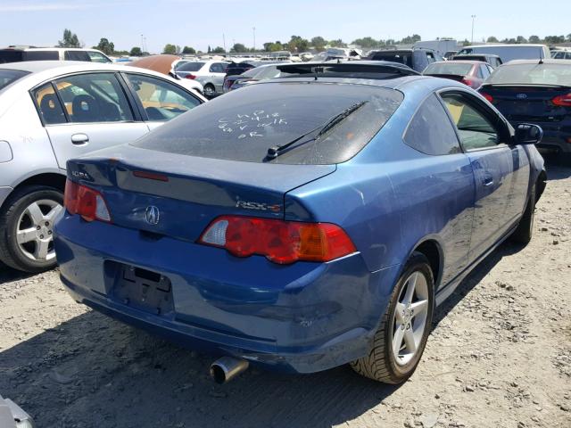 JH4DC53093C000873 - 2003 ACURA RSX TYPE-S BLUE photo 4