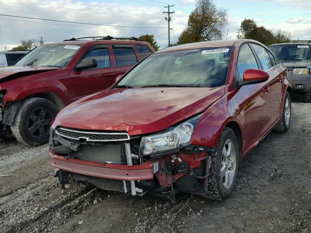 1G1PE5SC8C7233486 - 2012 CHEVROLET CRUZE LT RED photo 2