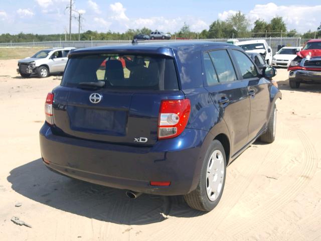 JTKKUPB43D1031905 - 2013 TOYOTA SCION XD BLUE photo 4