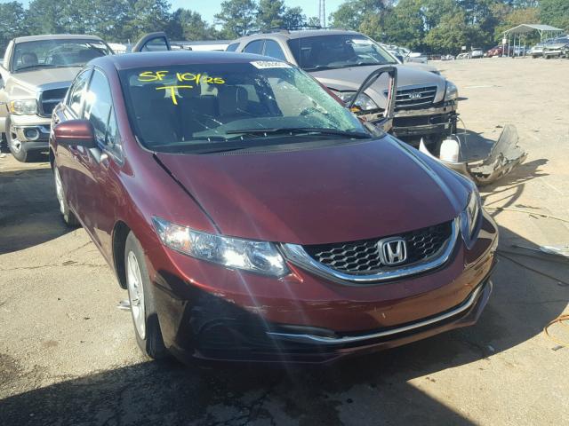 19XFB2F51FE120943 - 2015 HONDA CIVIC LX MAROON photo 1