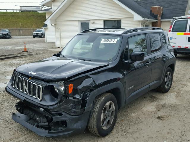 ZACCJABHXFPC05587 - 2015 JEEP RENEGADE L BLACK photo 2