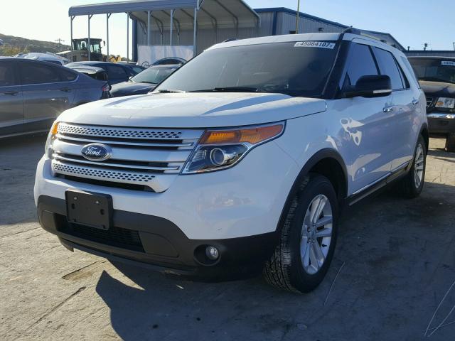 1FM5K7D85EGC38266 - 2014 FORD EXPLORER WHITE photo 2