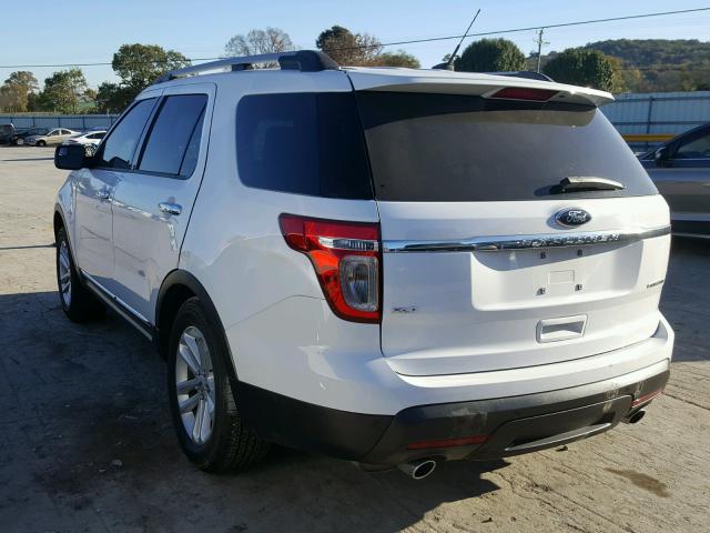 1FM5K7D85EGC38266 - 2014 FORD EXPLORER WHITE photo 3