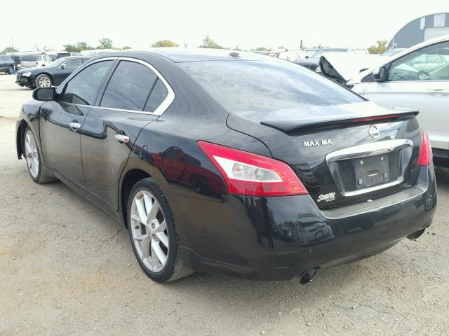 1N4AA51E09C801618 - 2009 NISSAN MAXIMA S BLACK photo 3