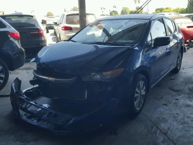 JHMZE2H79CS000544 - 2012 HONDA INSIGHT EX BLUE photo 2