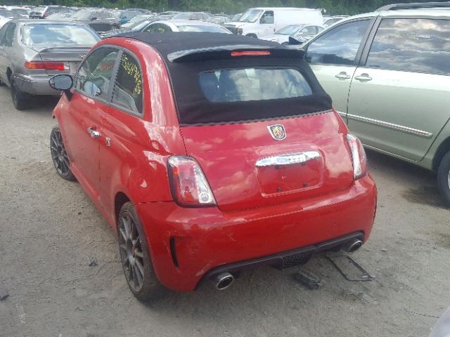 3C3CFFJH4FT501444 - 2015 FIAT 500 ABARTH RED photo 3