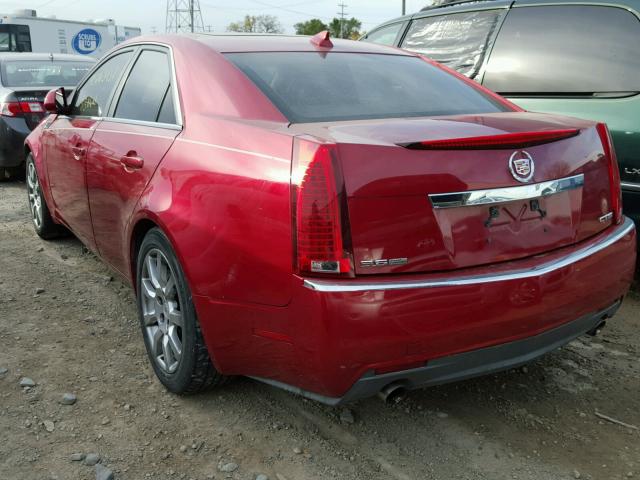 1G6DU57V490122493 - 2009 CADILLAC CTS RED photo 3