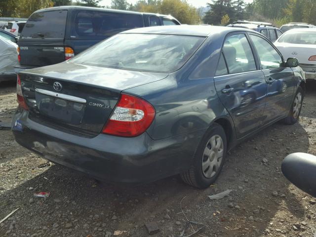 4T1BE32K23U725750 - 2003 TOYOTA CAMRY BLUE photo 4