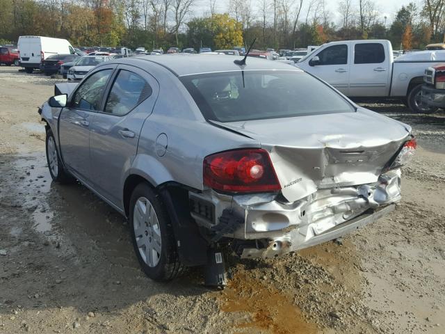 1C3CDZAB8EN154895 - 2014 DODGE AVENGER SILVER photo 3