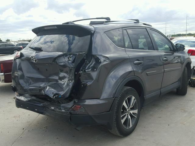 2T3WFREV9GW277463 - 2016 TOYOTA RAV4 XLE GRAY photo 4