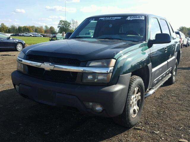 3GNEK13T43G229168 - 2003 CHEVROLET AVALANCHE GREEN photo 2