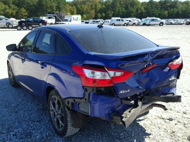 1FADP3F27EL368131 - 2014 FORD FOCUS SE BLUE photo 3