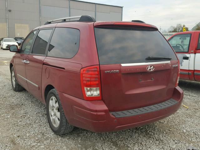 KNDMC233976036545 - 2007 HYUNDAI ENTOURAGE MAROON photo 3