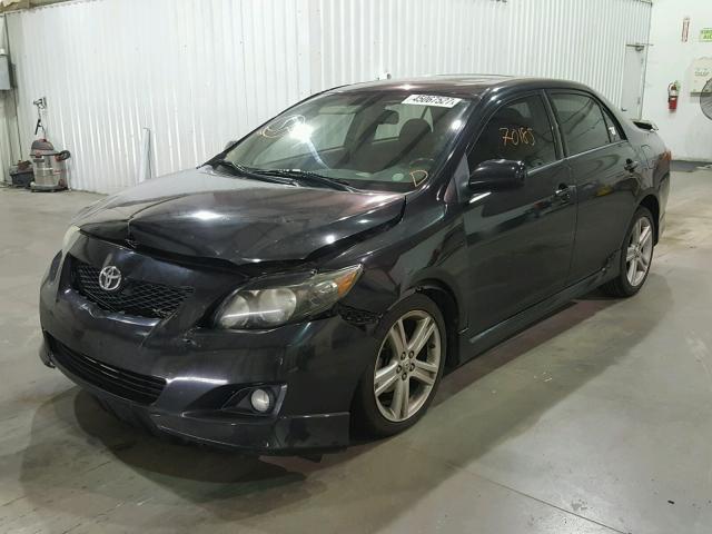 1NXBE40E29Z056942 - 2009 TOYOTA COROLLA XR BLACK photo 2