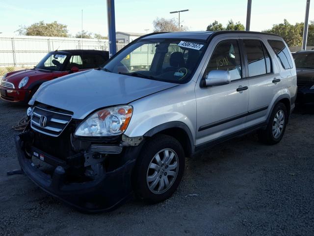 JHLRD68816C027310 - 2006 HONDA CR-V EX SILVER photo 2