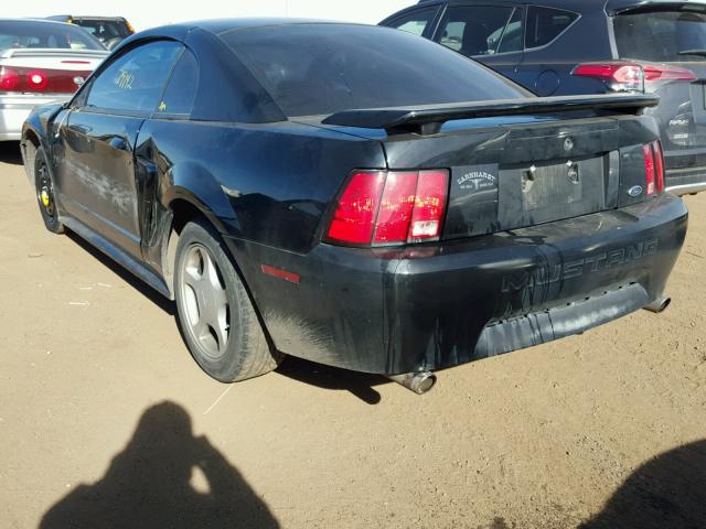 1FAFP40442F173929 - 2002 FORD MUSTANG BLACK photo 3