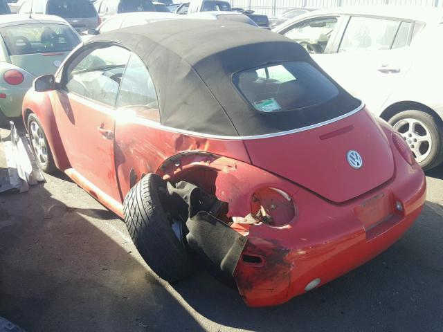 3VWCK21Y73M331356 - 2003 VOLKSWAGEN NEW BEETLE 橙色 照片 3