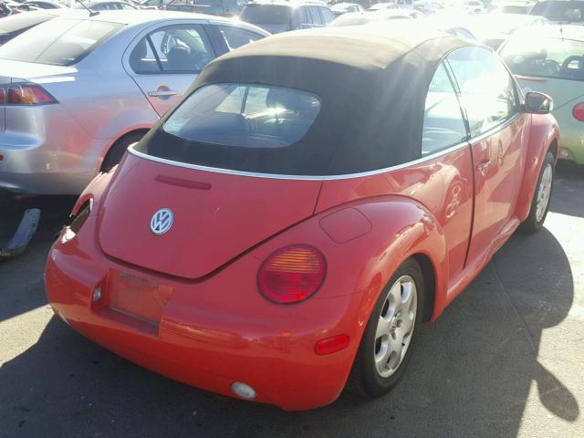 3VWCK21Y73M331356 - 2003 VOLKSWAGEN NEW BEETLE ORANGE photo 4