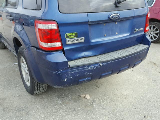 1FMCU59HX8KC19051 - 2008 FORD ESCAPE HEV BLUE photo 10