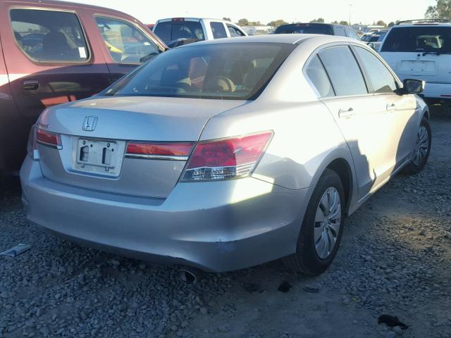 1HGCP2F35CA215072 - 2012 HONDA ACCORD LX SILVER photo 4