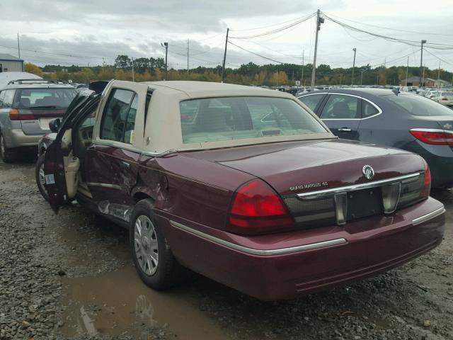 2MEFM74V17X604230 - 2007 MERCURY GRAND MARQ BURGUNDY photo 3