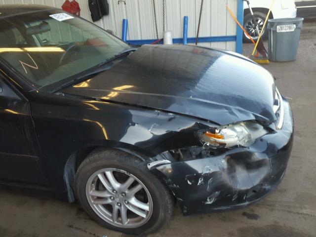 4S3BL616357227395 - 2005 SUBARU LEGACY BLACK photo 9