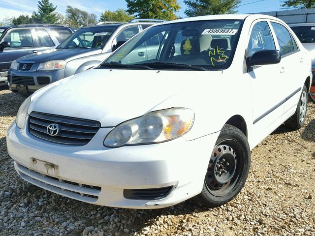 1NXBR32E93Z135558 - 2003 TOYOTA COROLLA CE WHITE photo 2