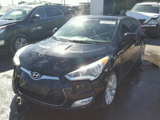 KMHTC6AD1CU062993 - 2012 HYUNDAI VELOSTER B BLACK photo 2