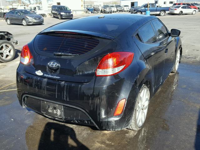 KMHTC6AD1CU062993 - 2012 HYUNDAI VELOSTER B BLACK photo 4