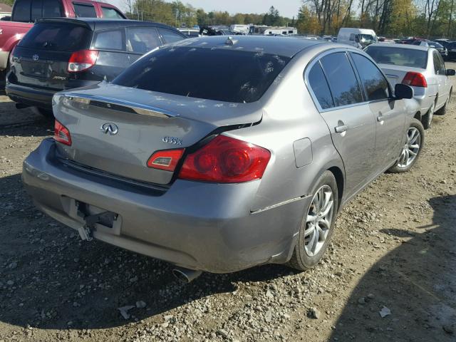 JNKBV61F67M821816 - 2007 INFINITI G35 GRAY photo 4