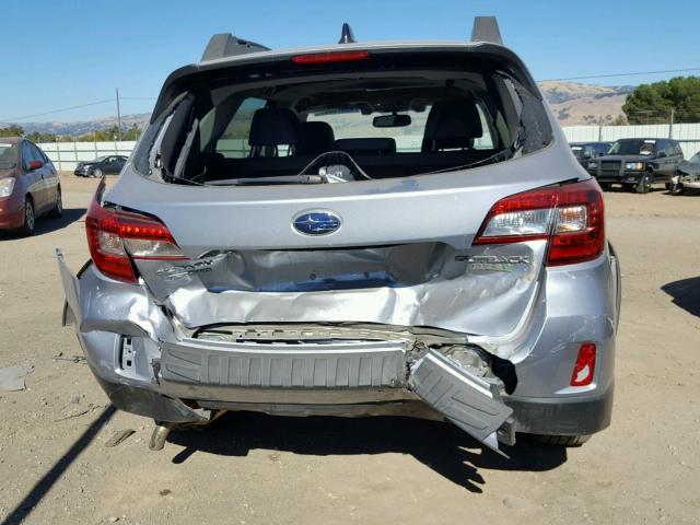 4S4BSANC6G3299834 - 2016 SUBARU OUTBACK 2. SILVER photo 9