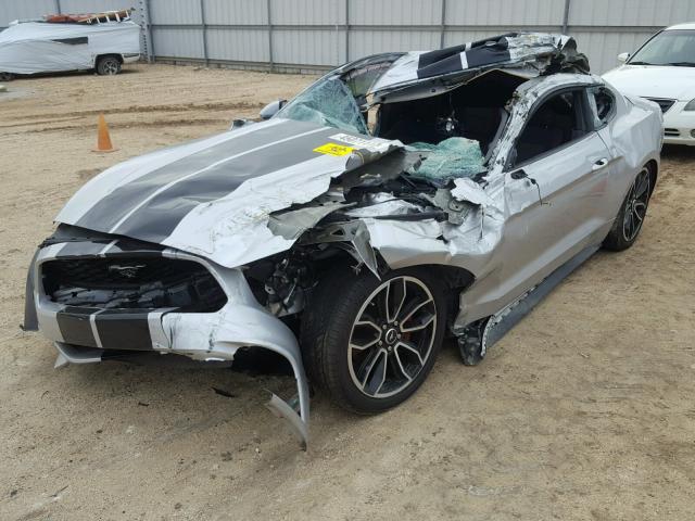 1FA6P8AM8F5375903 - 2015 FORD MUSTANG SILVER photo 2