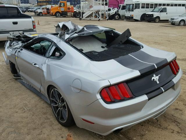 1FA6P8AM8F5375903 - 2015 FORD MUSTANG SILVER photo 3