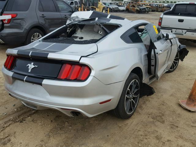 1FA6P8AM8F5375903 - 2015 FORD MUSTANG SILVER photo 4