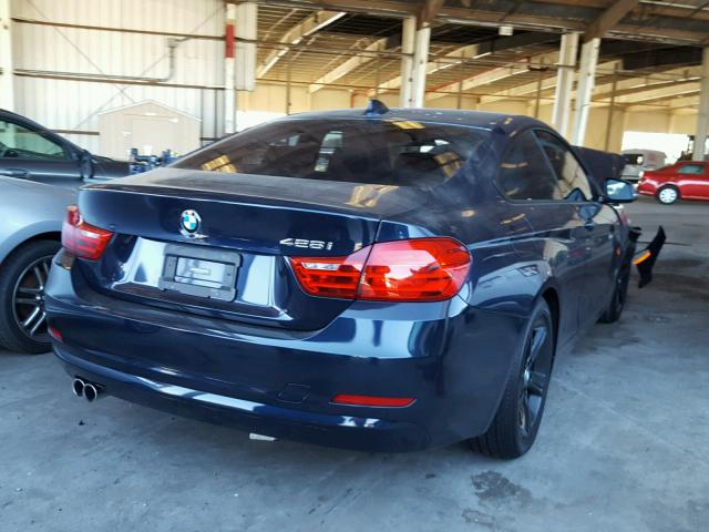 WBA3N3C58EK231101 - 2014 BMW 428 I BLUE photo 4