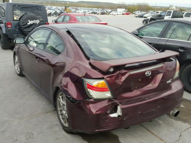 JTKDE177750028549 - 2005 TOYOTA SCION TC MAROON photo 3