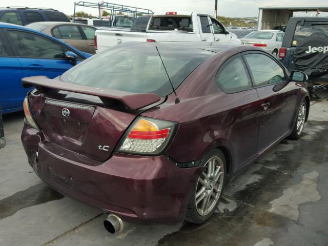 JTKDE177750028549 - 2005 TOYOTA SCION TC MAROON photo 4