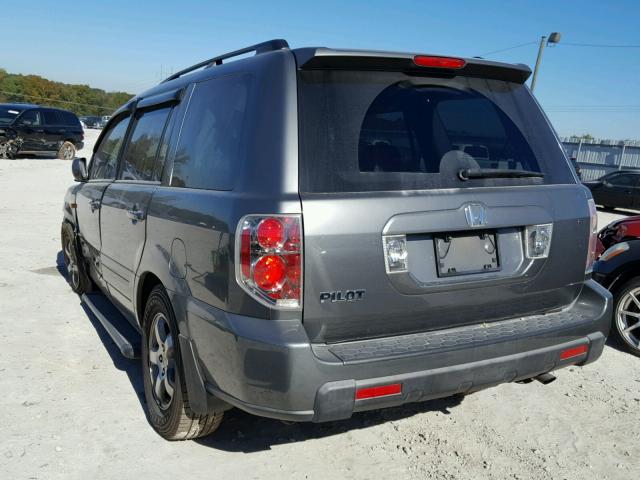 5FNYF28368B019466 - 2008 HONDA PILOT GRAY photo 3