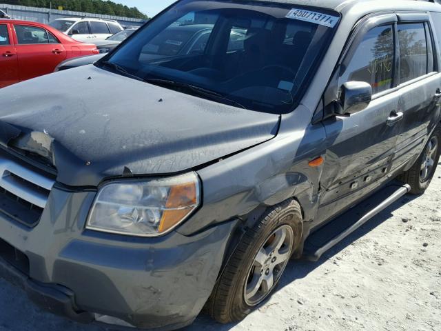 5FNYF28368B019466 - 2008 HONDA PILOT GRAY photo 9