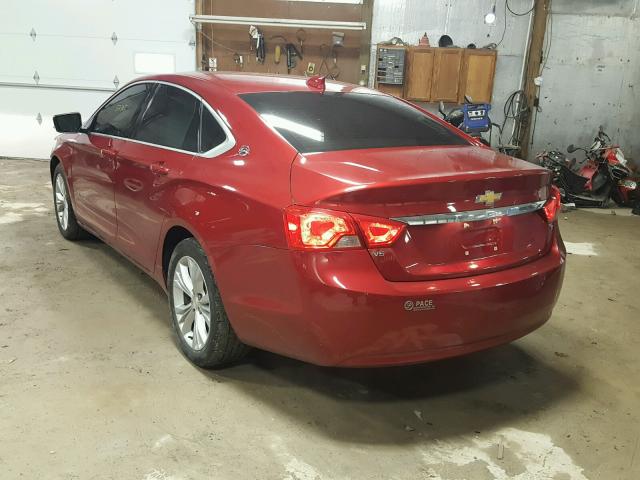 2G1125S30F9236772 - 2015 CHEVROLET IMPALA LT RED photo 3