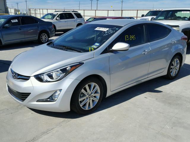 KMHDH4AE4FU323279 - 2015 HYUNDAI ELANTRA SE SILVER photo 2