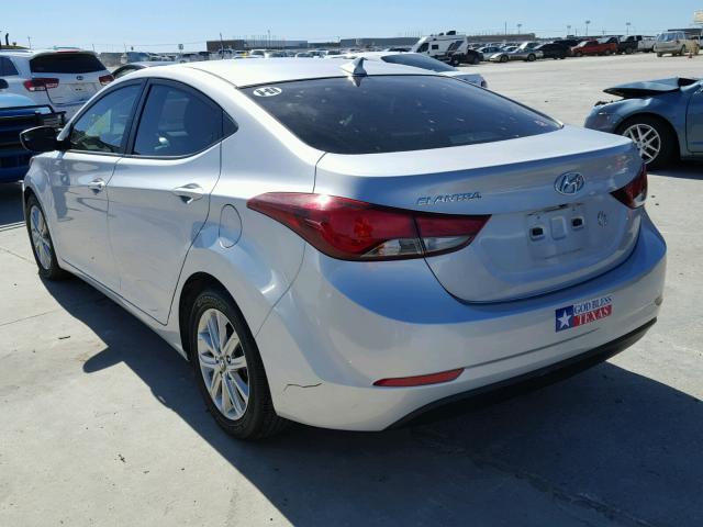 KMHDH4AE4FU323279 - 2015 HYUNDAI ELANTRA SE SILVER photo 3