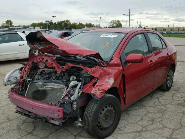 JTDBT923884013935 - 2008 TOYOTA YARIS RED photo 2