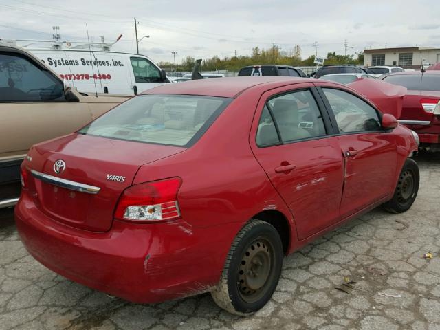 JTDBT923884013935 - 2008 TOYOTA YARIS RED photo 4