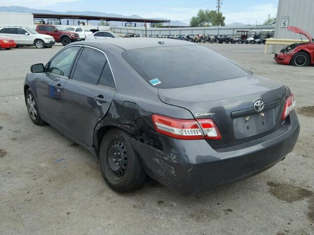 4T4BF3EK9AR050698 - 2010 TOYOTA CAMRY BASE CHARCOAL photo 3